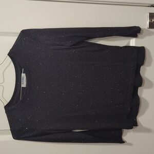 Long sleeve black speckled girls shirt